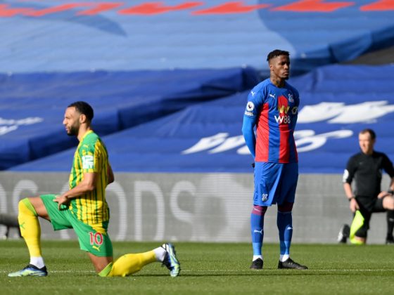 Wilfried Zaha has taken a stand against taking the knee.