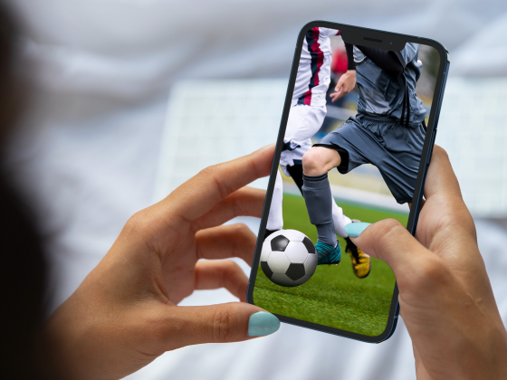 Football Match on Mobile