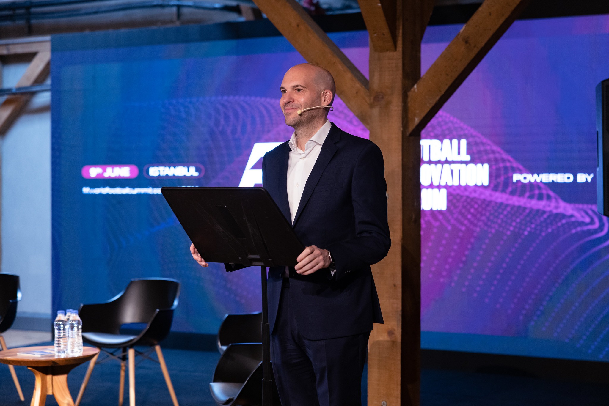 World Football Summit's CEO Jan Alessi during the 2023 Football Innovation Forum.